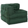 Poufs modulaires3 pièces en tissu vert 