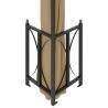 Tonnelle avec parois et toit double 3x4 m Taupe 