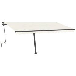 Auvent manuel rétractable sur pied 400x300 cm Crème 