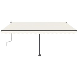 Auvent manuel rétractable sur pied 400x300 cm Crème 