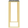 Table console doré 70x30x70 cm acier inoxydable et verre 