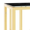 Table console doré 70x30x70 cm acier inoxydable et verre 
