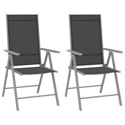 Ensemble de bistro 3 pcs aluminium et textilène argenté 