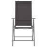Ensemble de bistro 3 pcs aluminium et textilène argenté 