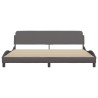 Cadre de lit sans matelas gris 200x200 cm similicuir 