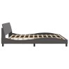 Cadre de lit sans matelas gris 200x200 cm similicuir 