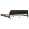 Cadre de lit sans matelas gris 200x200 cm similicuir 
