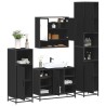 Ensemble de meubles salle de bain 4 pcs noir bois d'ingénierie 