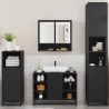 Ensemble de meubles salle de bain 4 pcs noir bois d'ingénierie 