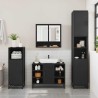 Ensemble de meubles salle de bain 4 pcs noir bois d'ingénierie 