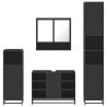 Ensemble de meubles salle de bain 4 pcs noir bois d'ingénierie 