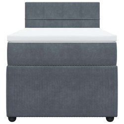 Sommier à lattes de lit avec matelas Gris foncé 100x200 cm 
