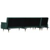 Canapé-lit en forme de L vert foncé 271x140x70 cm velours 