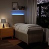 Sommier à lattes de lit avec matelas Crème 90x200 cm Tissu 