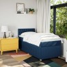 Sommier à lattes de lit avec matelas Bleu 90x190 cm Tissu 