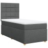 Sommier à lattes de lit et matelas Gris foncé 90x190 cm Tissu 