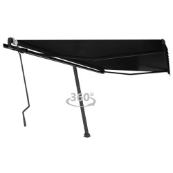 Auvent manuel rétractable sur pied 400x300 cm Anthracite 