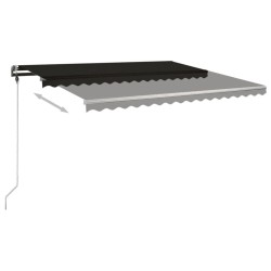 Auvent manuel rétractable sur pied 400x300 cm Anthracite 