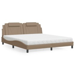 Lit avec matelas cappuccino 180x200 cm similicuir 