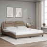 Lit avec matelas cappuccino 180x200 cm similicuir 