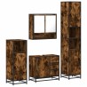 Ensemble meubles salle de bain 4 pcs chêne fumé bois ingénierie 