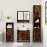 Ensemble meubles salle de bain 4 pcs chêne fumé bois ingénierie 