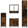 Ensemble meubles salle de bain 4 pcs chêne fumé bois ingénierie 