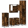 Ensemble meubles salle de bain 4 pcs chêne fumé bois ingénierie 