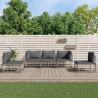 Salon de jardin 5 pcs avec coussins anthracite résine tressée 