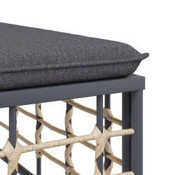 Salon de jardin 5 pcs avec coussins anthracite résine tressée 