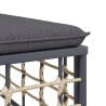 Salon de jardin 5 pcs avec coussins anthracite résine tressée 