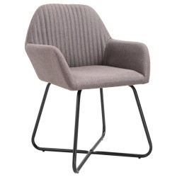 Chaises à manger lot de 2 taupe tissu 