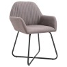 Chaises à manger lot de 2 taupe tissu 