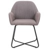 Chaises à manger lot de 2 taupe tissu 
