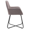 Chaises à manger lot de 2 taupe tissu 