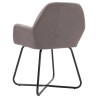 Chaises à manger lot de 2 taupe tissu 