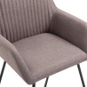 Chaises à manger lot de 2 taupe tissu 