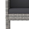 Ensemble de bar de jardin 5 pcs et coussins Résine tressée Gris 