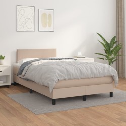 Sommier à lattes de lit avec matelas Cappuccino 120x200 cm 