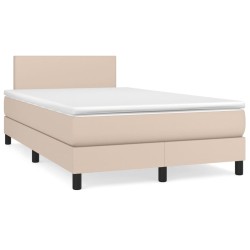 Sommier à lattes de lit avec matelas Cappuccino 120x200 cm 