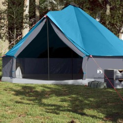 Tente familiale tipi 8 personnes bleu imperméable 