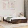 Cadre de lit sans matelas chêne marron 135x190 cm 