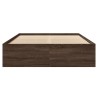 Cadre de lit sans matelas chêne marron 135x190 cm 