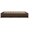 Cadre de lit sans matelas chêne marron 135x190 cm 