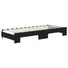 Lit de jour avec lit gigogne et matelas noir 80x200 cm tissu 