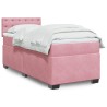 Sommier à lattes de lit avec matelas Rose 100x200 cm Velours 