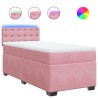 Sommier à lattes de lit avec matelas Rose 100x200 cm Velours 
