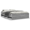 Cadre de lit sans matelas sonoma gris 135x190 cm 