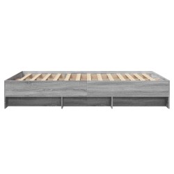 Cadre de lit sans matelas sonoma gris 135x190 cm 