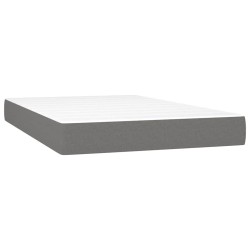 Sommier à lattes de lit avec matelas Gris foncé 120x200cm Tissu 